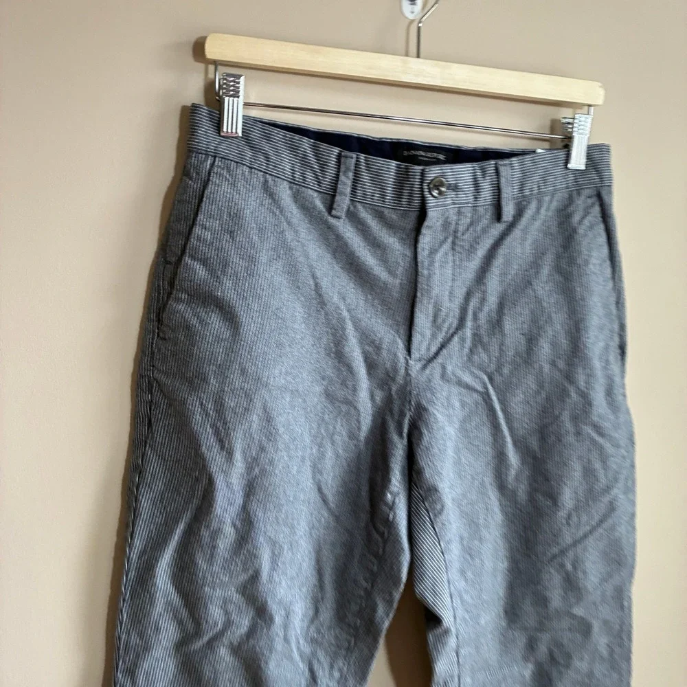 Banana Republic Aiden Slim Fit Chino Pants 31x30 Blue White Stripe Mens Cotton